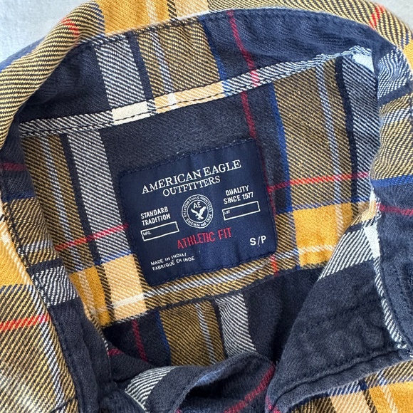 American Eagle Mens Flannel Shirt Small Plaid - Picture 3 of 4